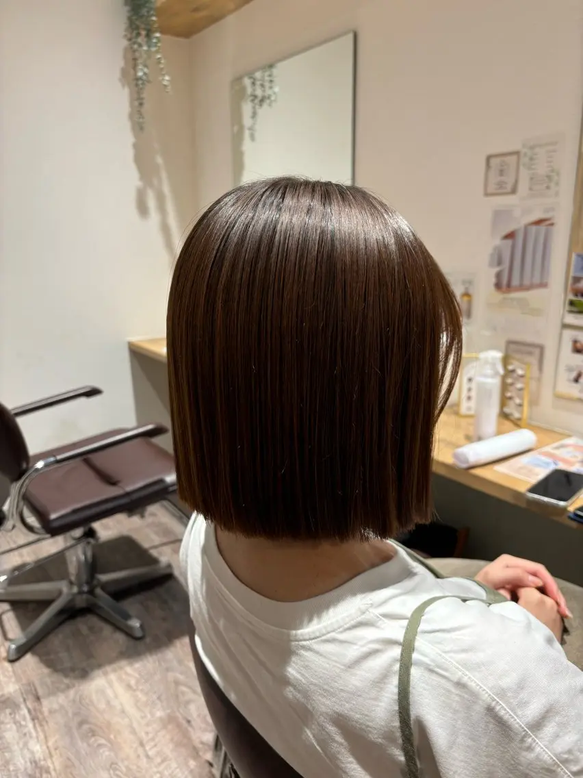 ミディアム カット 縮毛矯正 トリートメント SOL Matsumuraのヘアスタイル
