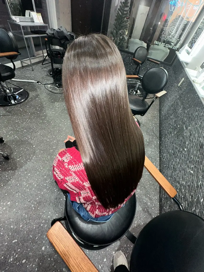ロング パーマ トリートメント カット ヘアカラー 縮毛矯正 トリートメント 髪質改善⭐️縮毛矯正 中野⭐️Rinaのヘアスタイル