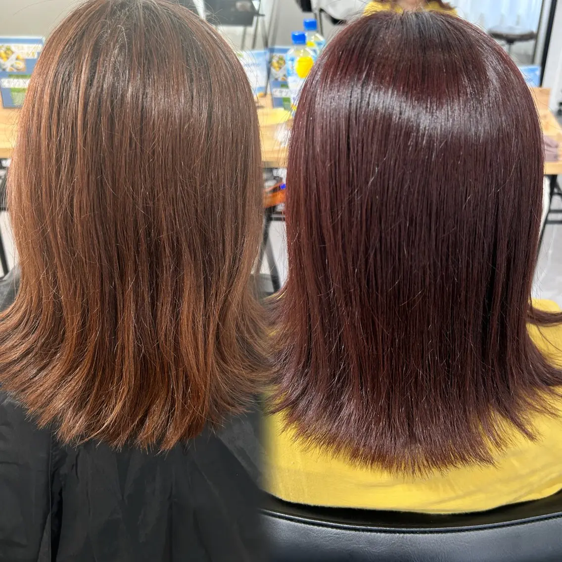 カラー ボルドーカラー ヘアカラー トリートメント 赤崎 こごみのヘアスタイル