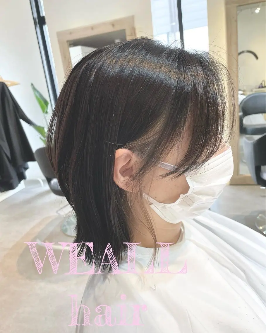 ミディアム 韓国風ヘア カット ヘアカラー トリートメント 徳井 佑次のヘアスタイル