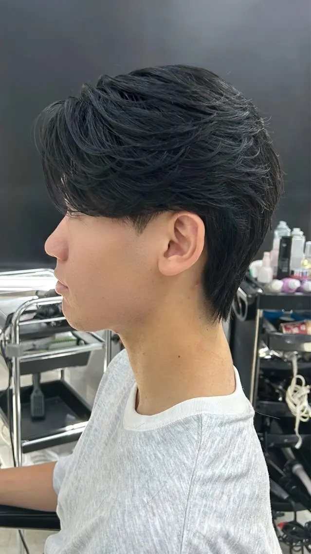 ショート パーマ メンズ カット ヘアセット メンズスタイリスト 前田雄輝のヘアスタイル