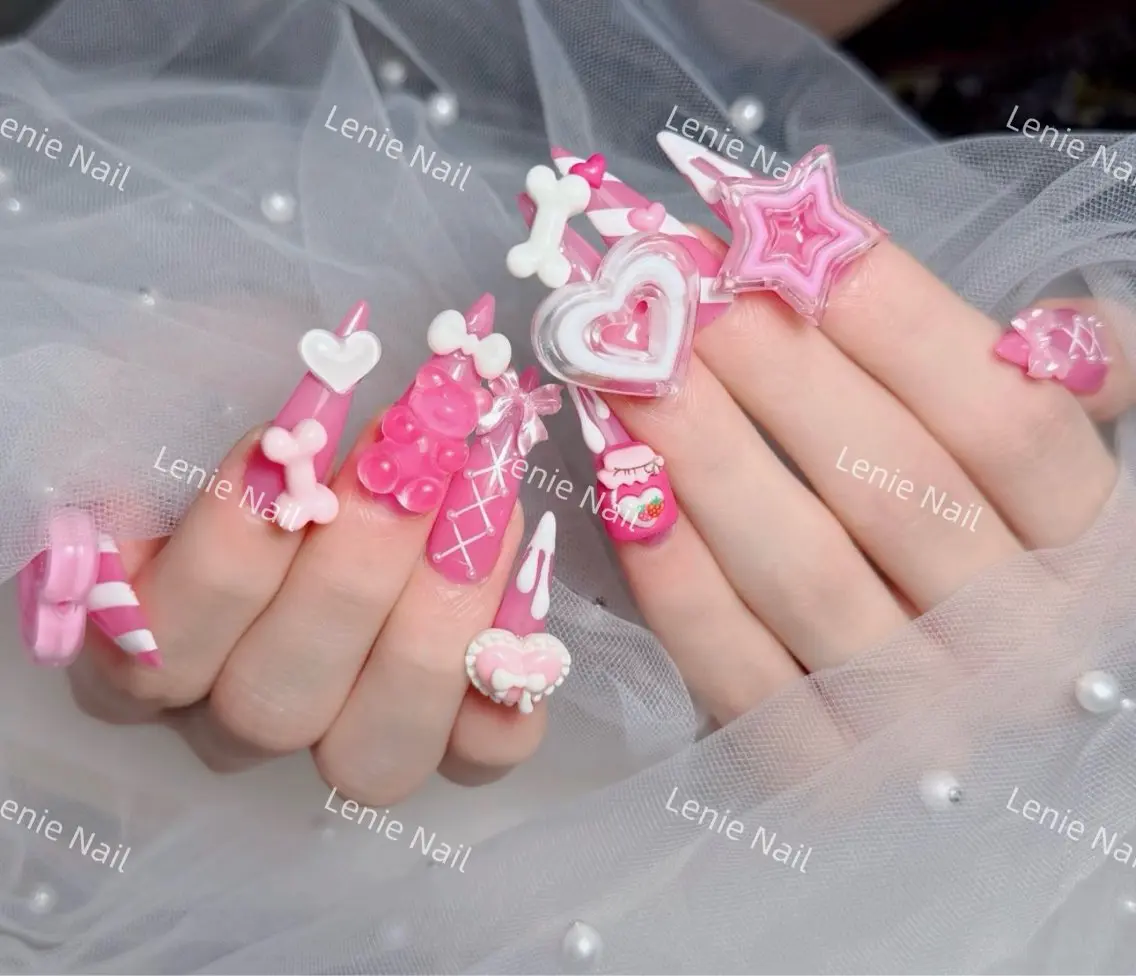 ネイル アートネイル 韓国ネイル 持ち込み ワンホンネイル ハンドネイル Lenie Nail Salonのネイルデザイン