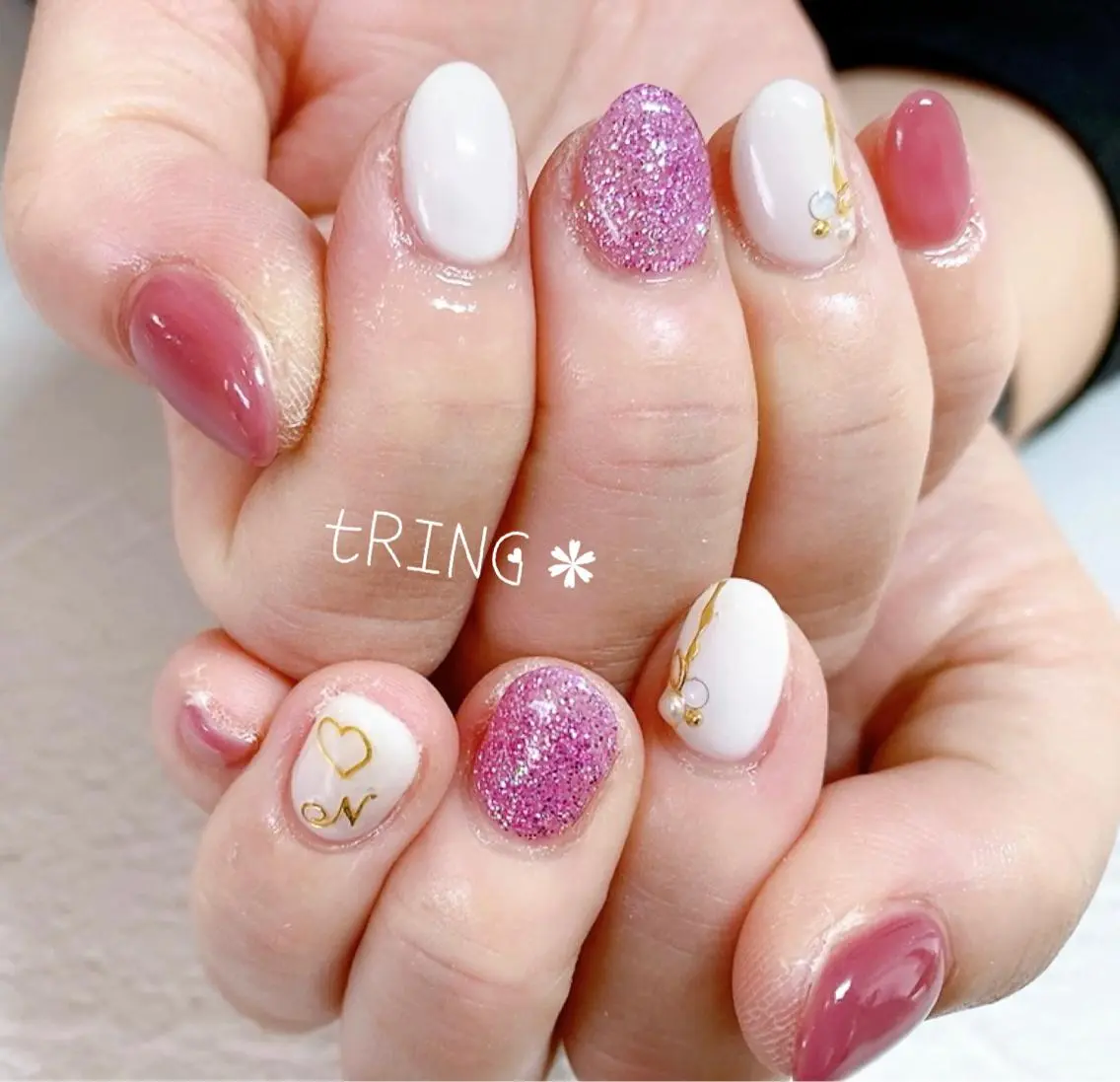 ネイル ハンドネイル tRING＊ しいの木台のネイルデザイン