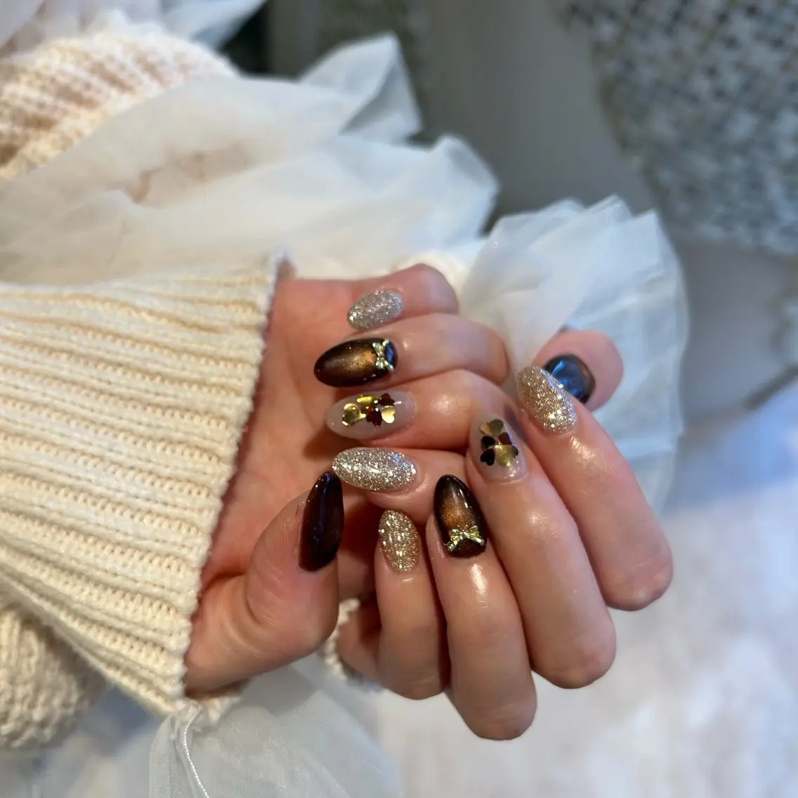 ネイル ハンドネイル FOINAIL 🎀長さだし🎀のネイルデザイン
