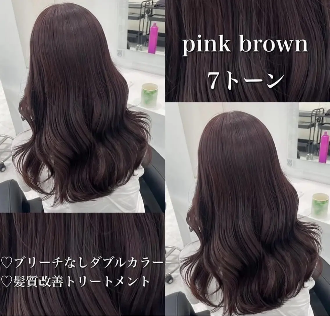 カラー 🤍ブリーチなし ブラウンhimi🤍のヘアスタイル