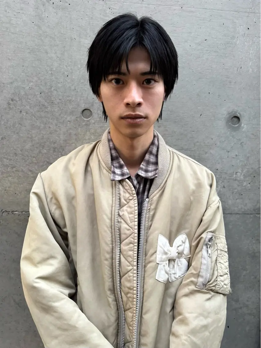 ショート メンズ センターパート 神田橋 翔太郎のヘアスタイル