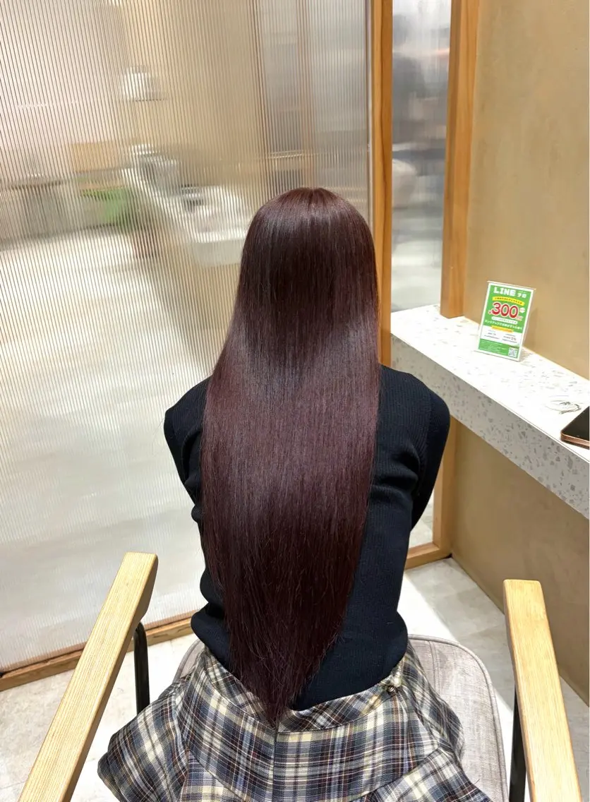ロング カット ヘアカラー トリートメント mao／髪質改善 /うる艶カラーのヘアスタイル