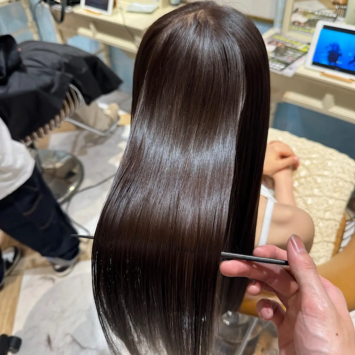 🌟【ブリーチ毛OK】🌟縮毛矯正or酸性ストレート✖️カット✖️カラー✖️TOKIOトリートメント💖の写真