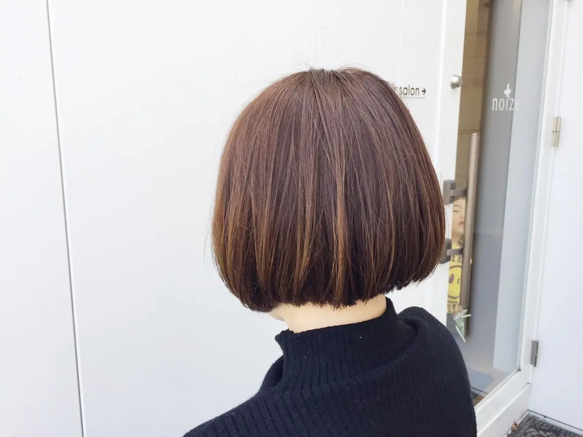 ショート カラー ブラウンカラー ココアブラウン ボブ カット ヘアカラー ヘッドスパ 鈴木 香哉子のヘアスタイル