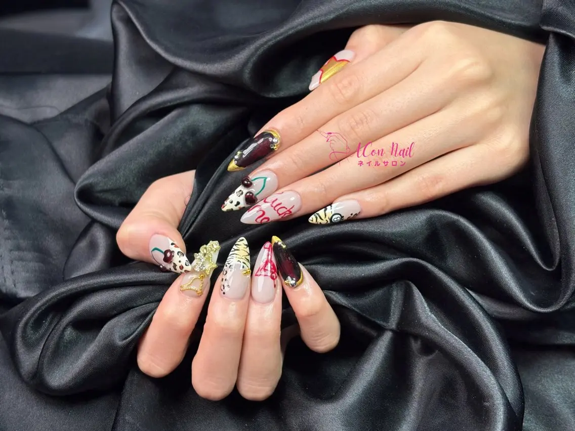 ネイル 桜ネイル 長さ出し フラワーネイル フレンチネイル ジェルネイル ハンドネイル ACon NailSalonのネイルデザイン