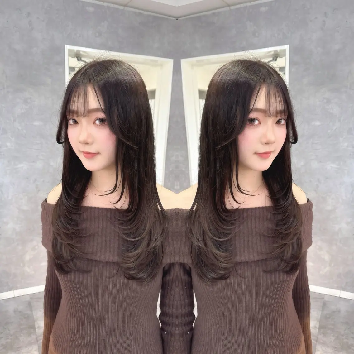 ロング カラー レイヤーカット 似合わせカット カット ヘアカラー トリートメント 💎レイヤーカット× 髪質改善💎後藤陸のヘアスタイル
