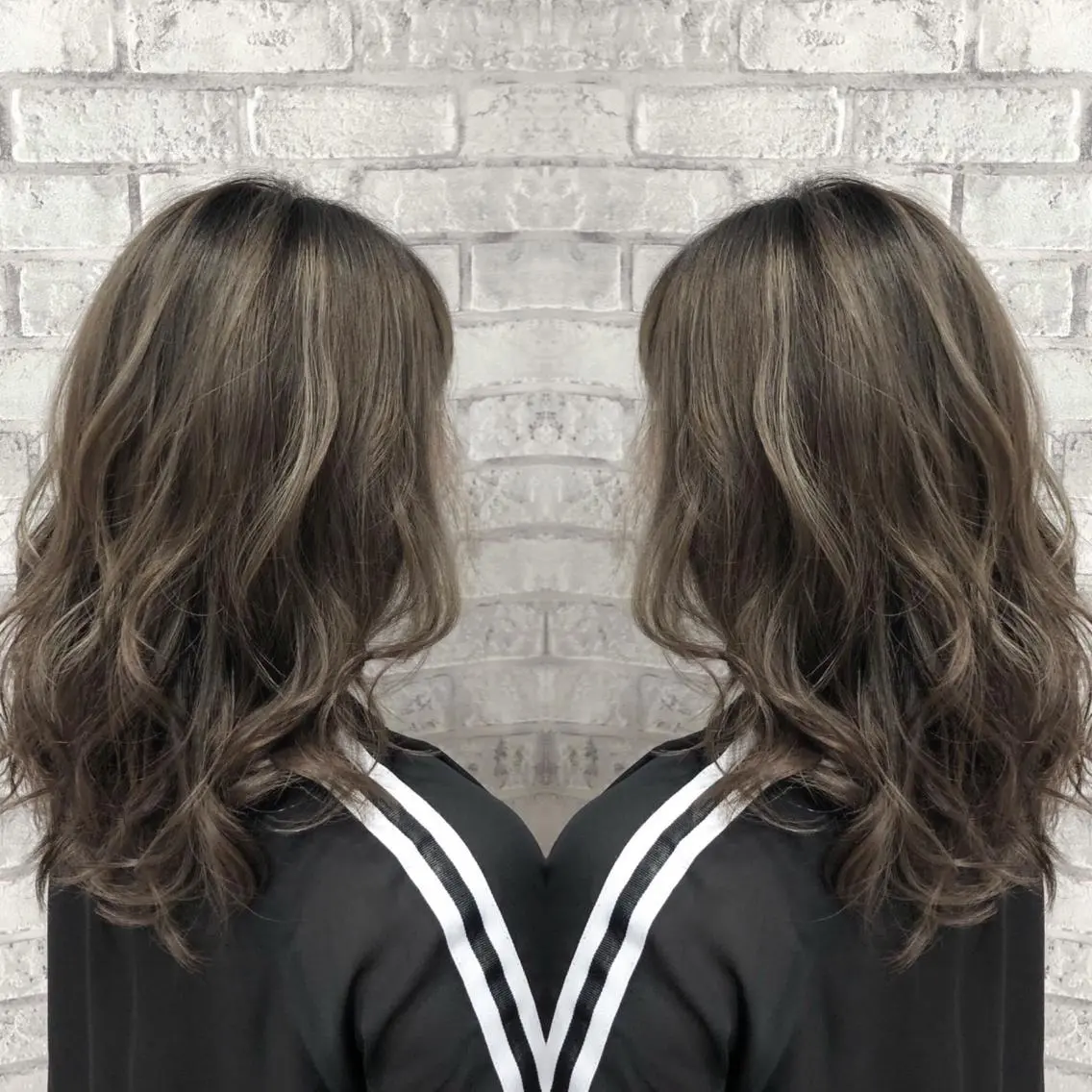 セミロング カラー EARTH 越谷店のヘアスタイル