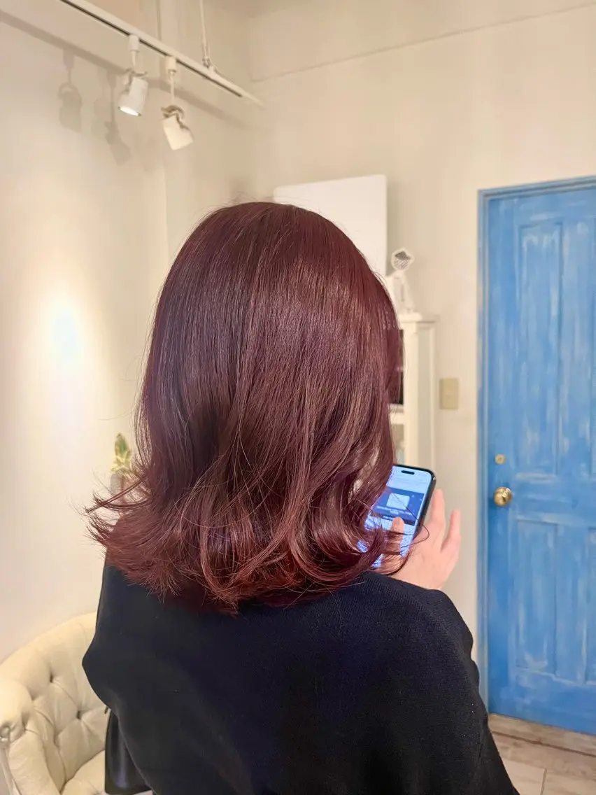 【おすすめ!】暖色カラー+カット+トリートメントの写真