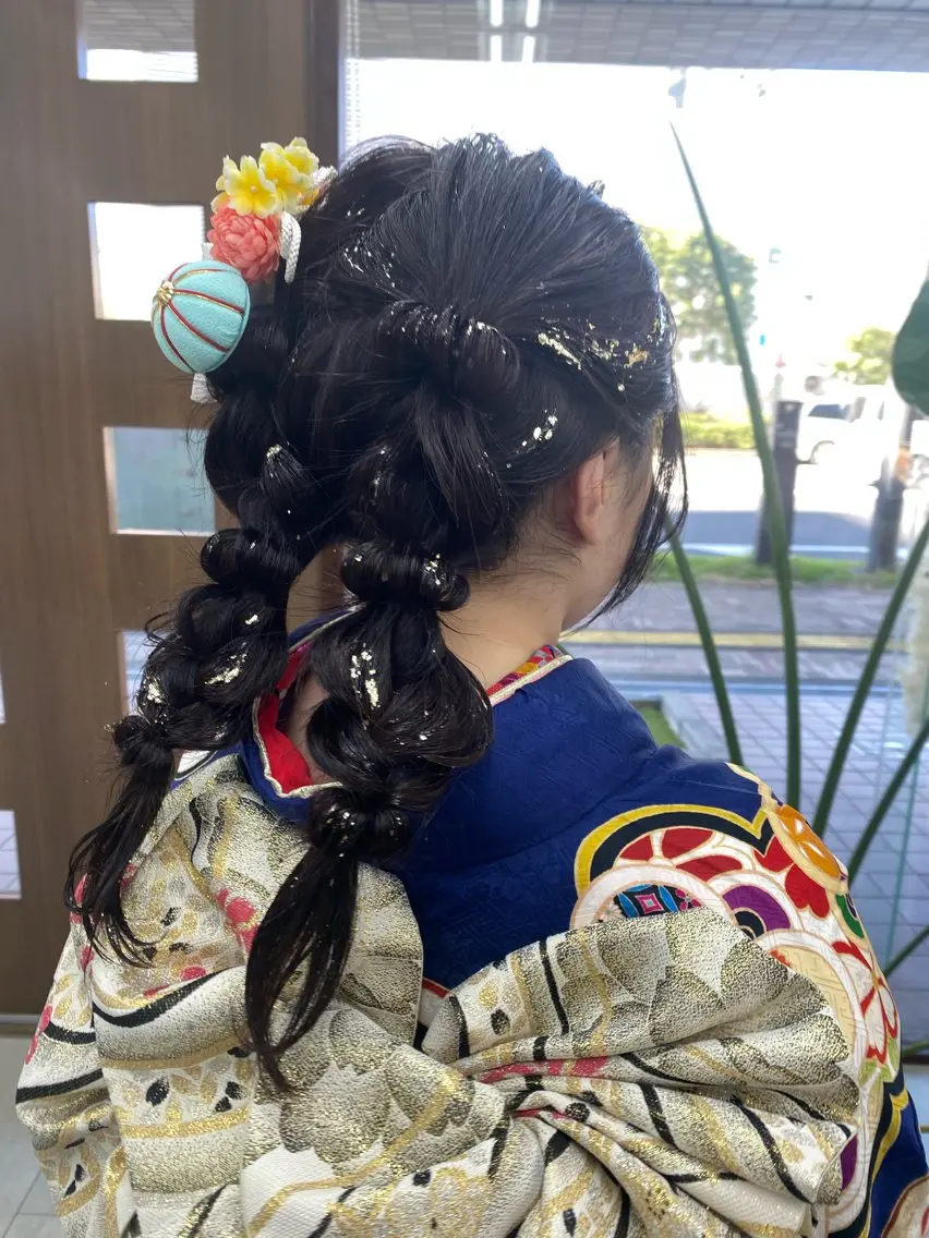ヘアアレンジ 成人式 月野涼風 /レイヤーカットのヘアスタイル