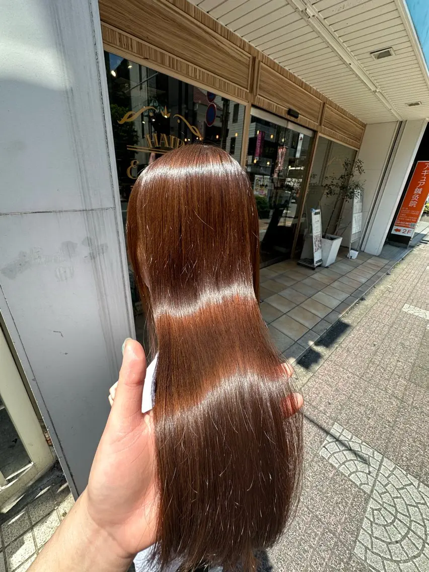 ロング 縮毛矯正 トリートメント くらかず あやねのヘアスタイル