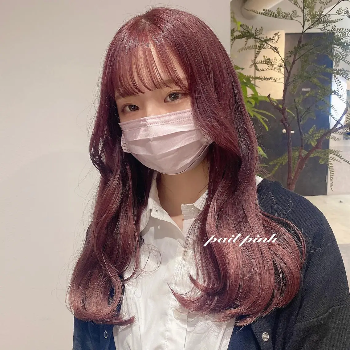 ロング カラー ヘアアレンジ ダブルカラー 新宿⌇韓国風ヘア ⌇透明感カラーのヘアスタイル