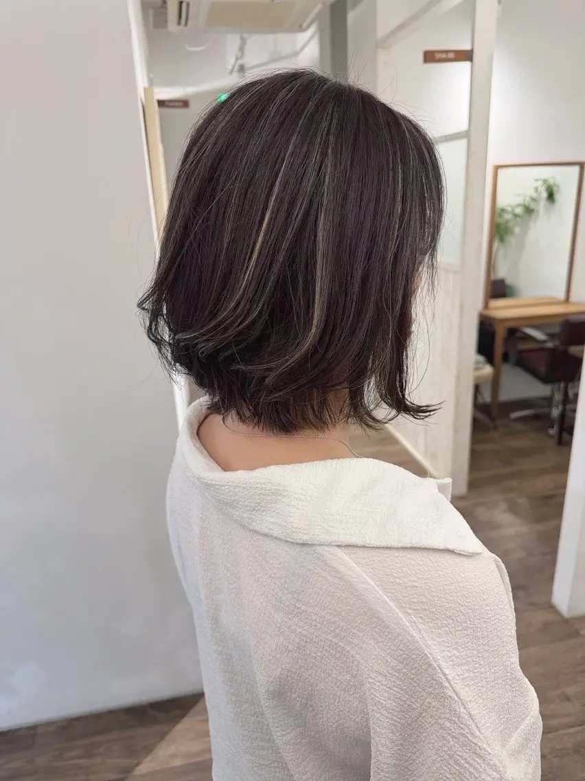 ミディアム カラー ヘアカラー トリートメント ハイライト⭐️上野 高広のヘアスタイル