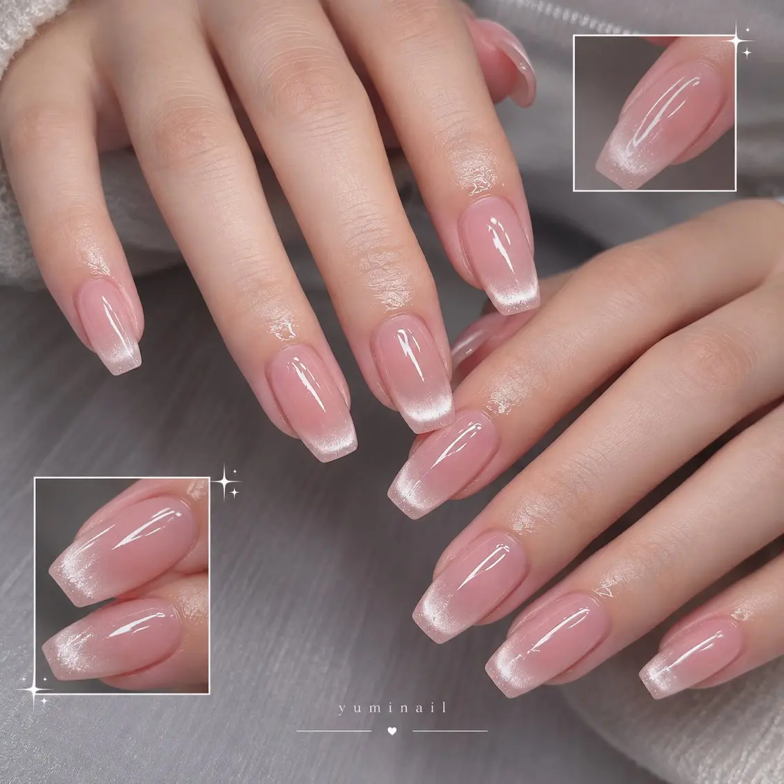 ネイル フレンチネイル マグネットネイル ハンドネイル Yumi nailのネイルデザイン