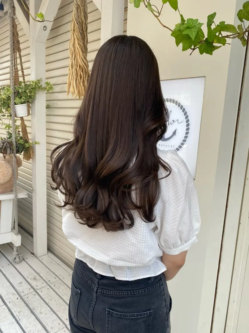 ロング カラー ブラウンカラー ヘーゼル 韓国風ヘア カット ヘアカラー インナーカラー🌈 サイトウ ミズキのヘアスタイル
