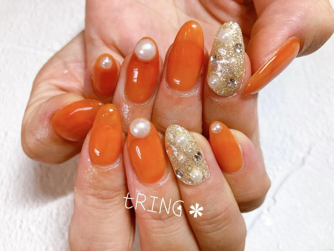 ネイル 持ち込み ハンドネイル tRING* しいの木台のネイルデザイン
