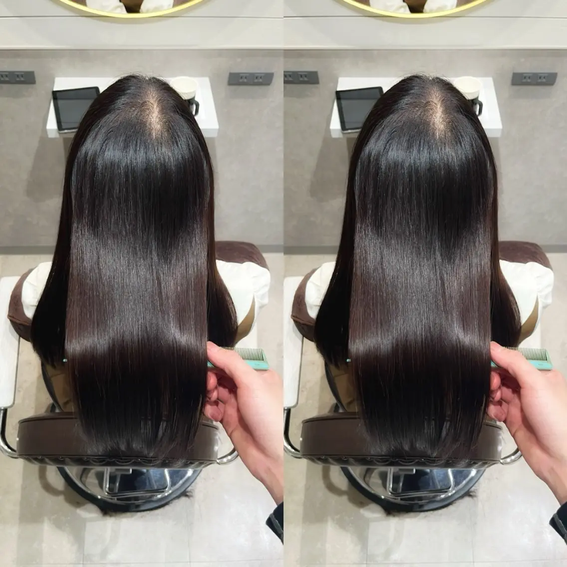 ロング カット 縮毛矯正 トリートメント 銀座⭐️髪質改善⭐️ 平中　留生のヘアスタイル