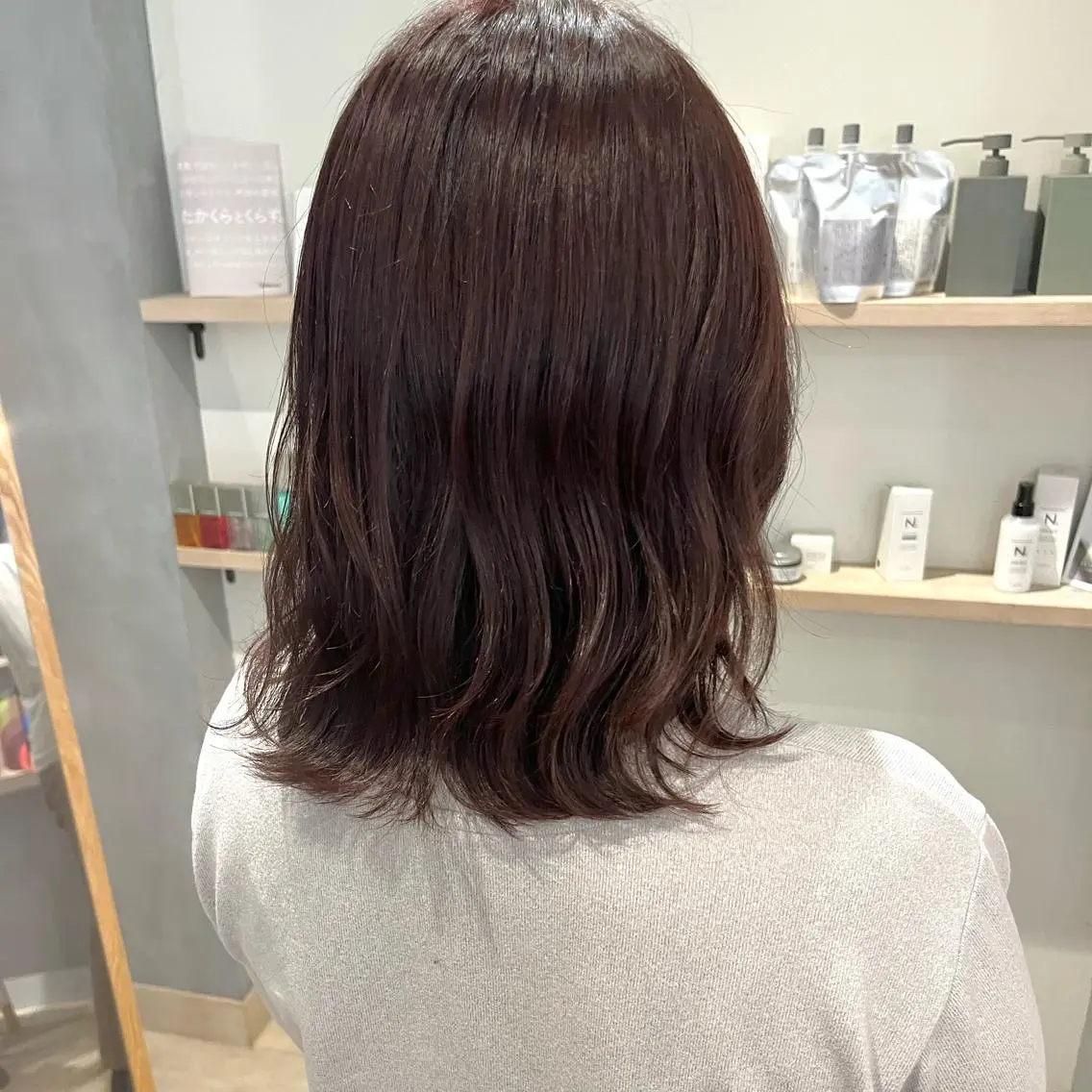 ミディアム カラー ブラウンカラー ピンクカラー ピンクブラウン MAI ROCCO3rdのヘアスタイル