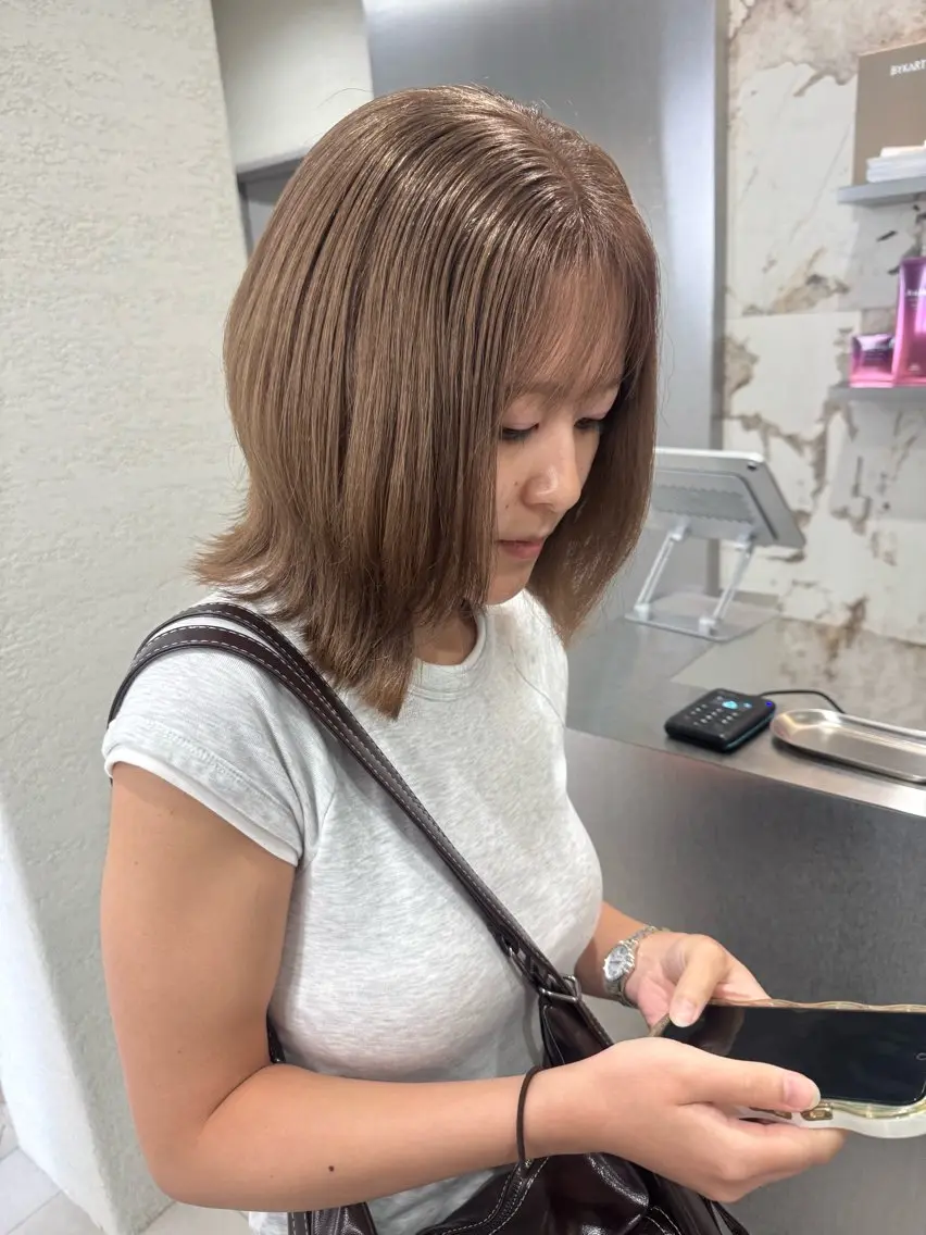 ショート カラー ヘアカラー ヘアセット 栄美容師/kiti /ボブ/ケントのヘアスタイル