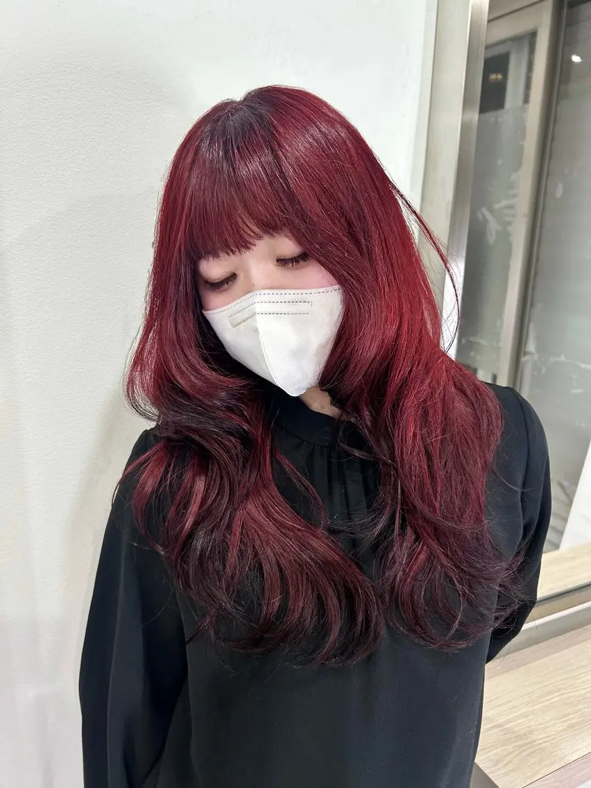 🎀ブリーチあり𝒘 𝒄𝒐𝒍𝒐𝒓🎀【全頭ブリーチ+オンカラー】の写真