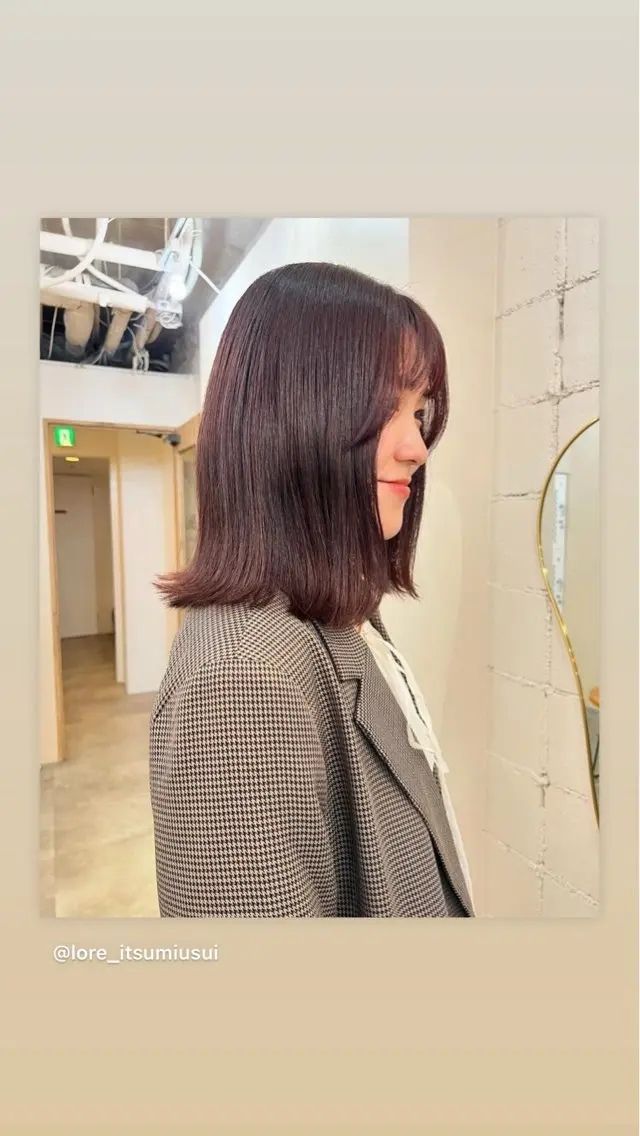 ミディアム カラーモデル募集✨ 天野叶渉のヘアスタイル