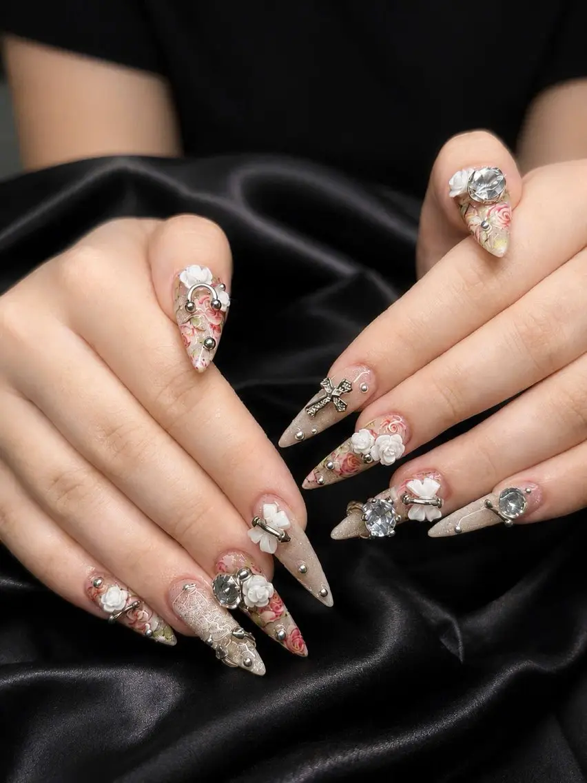 ネイル アートネイル フレンチネイル ジェルネイル 韓国ネイル マグネットネイル HAPPI NAIL 大国町のネイルデザイン