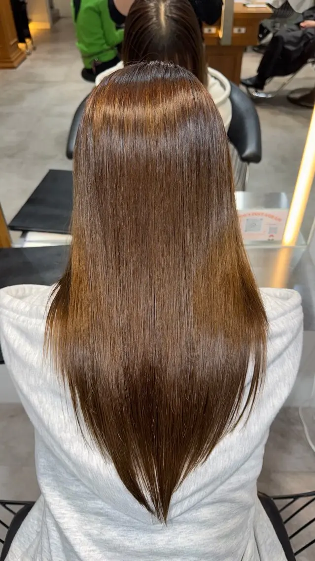 ロング カラー 縮毛矯正 縮毛矯正 ヘッドスパ カラーモデル/縮毛 矯正モデル/あやかのヘアスタイル
