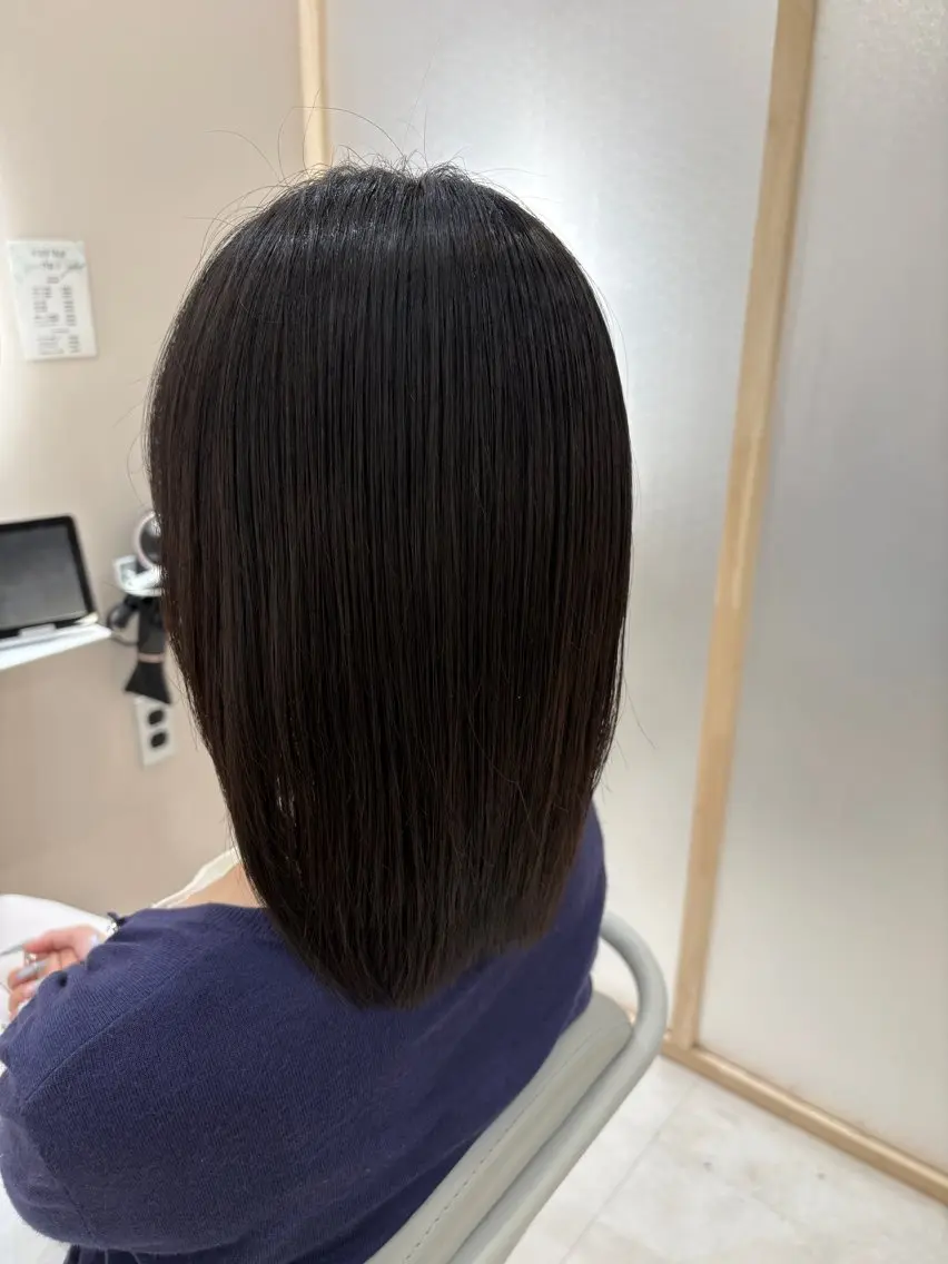 ミディアム 縮毛矯正 カット 縮毛矯正 Zina千葉2nd _hikari🤍のヘアスタイル