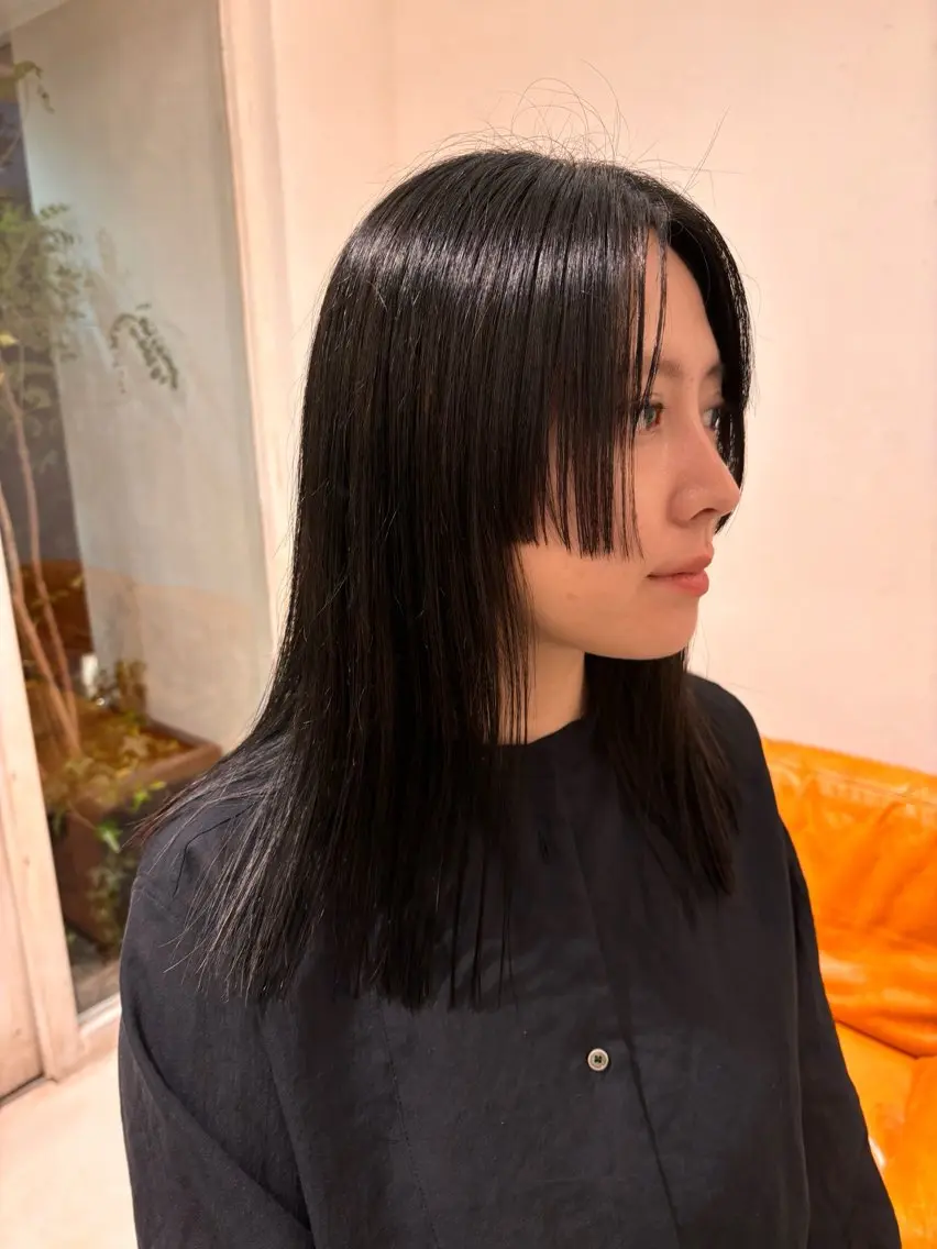 セミロング 顔周りカット ‪‪roon 平尾 菫ꔛ‬のヘアスタイル