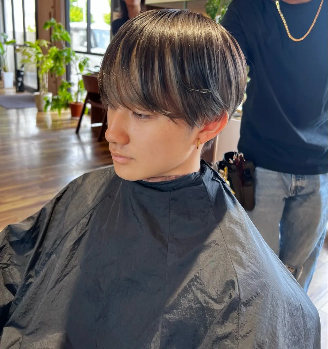 ショート カラー メンズ 黒野 菜月のヘアスタイル