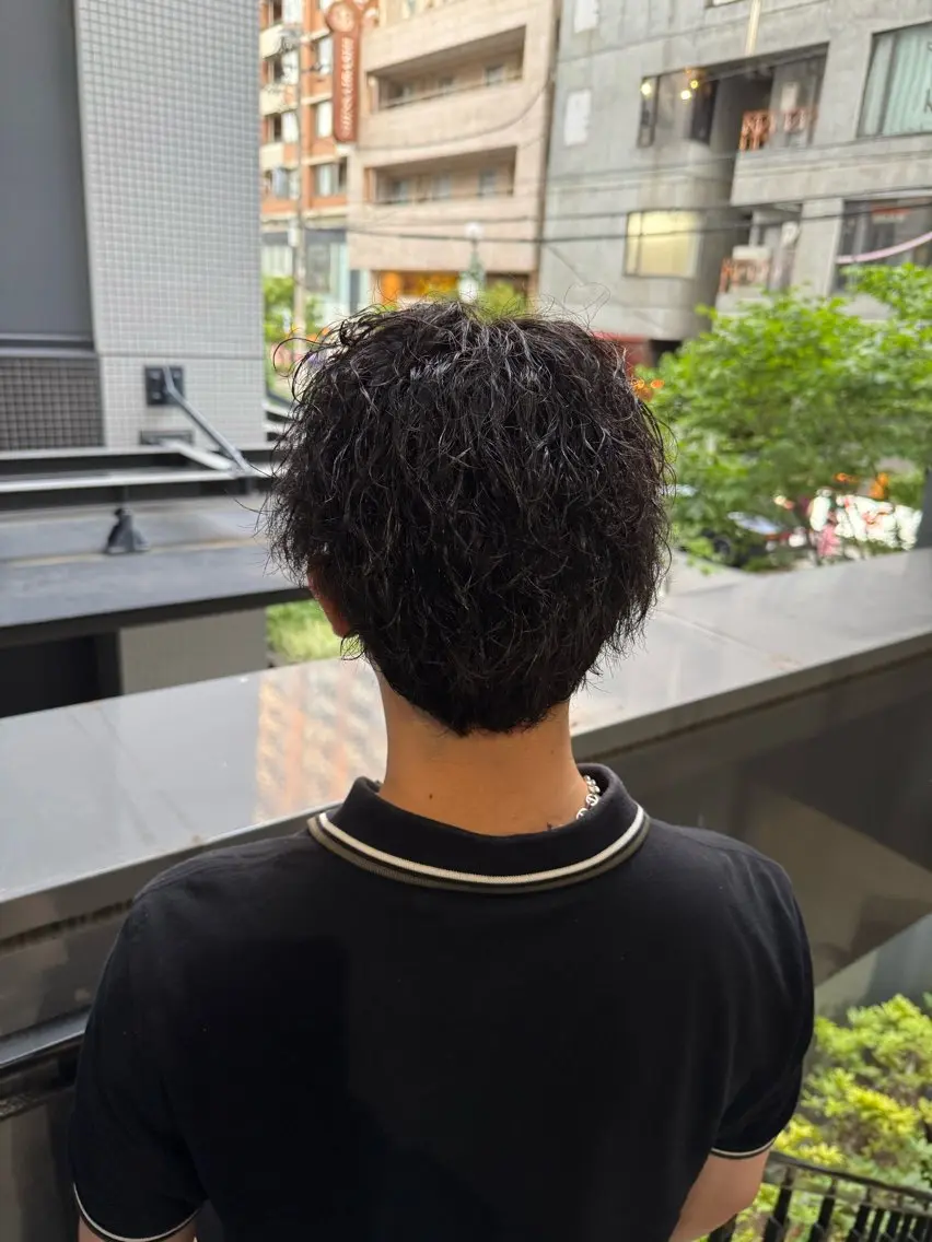 パーマ メンズ カット パーマ 河野 悠のヘアスタイル