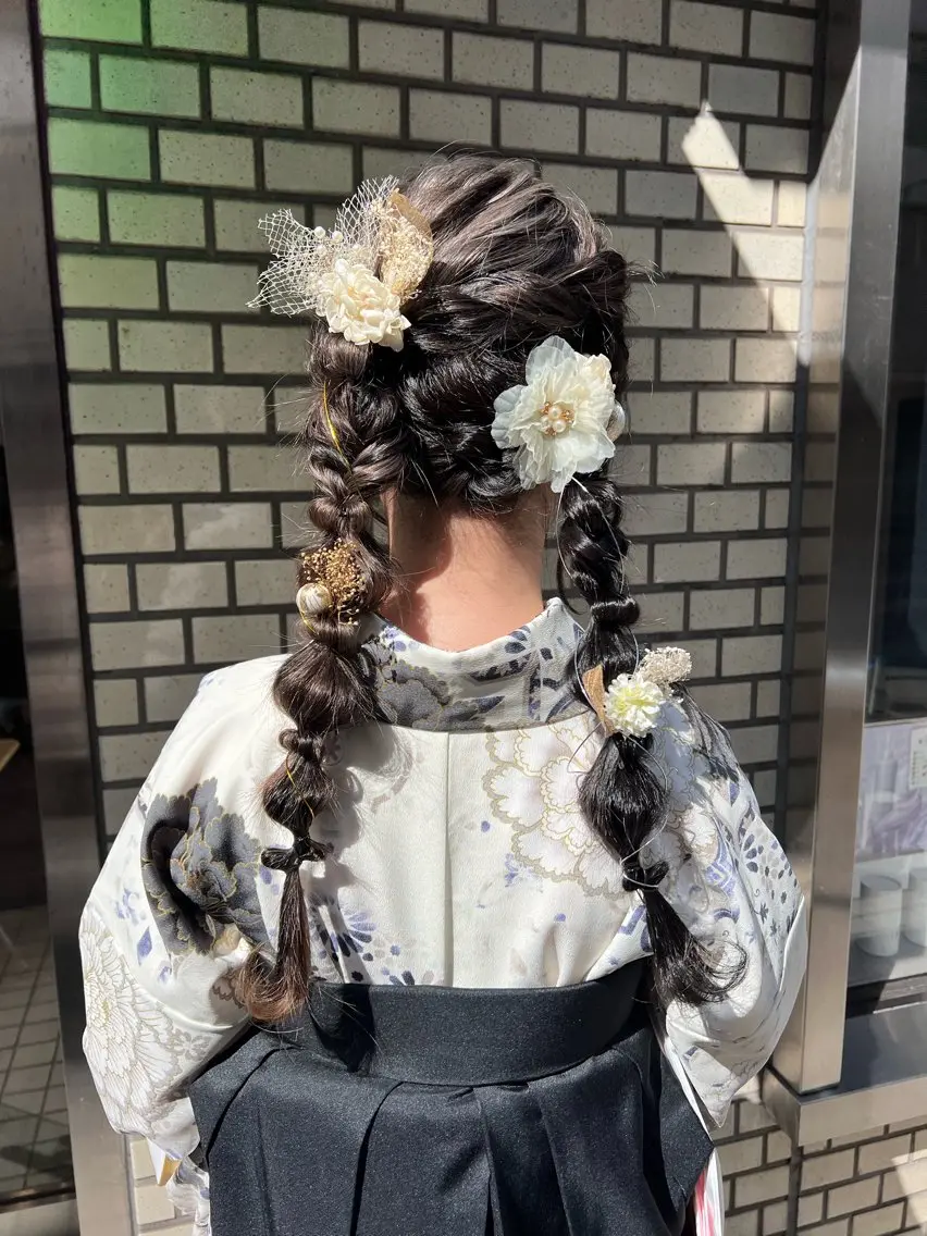 ロング ヘアアレンジ 卒業式のヘアスタイル 🌞レイヤー×カラー 前川那津美🌞のヘアスタイル