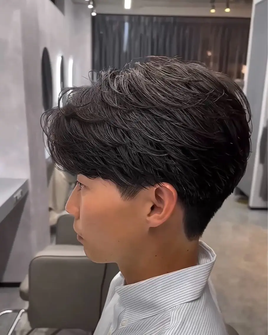 パーマ メンズ カット メンズパーマ🔵 ブリーチ✨原田慎也のヘアスタイル