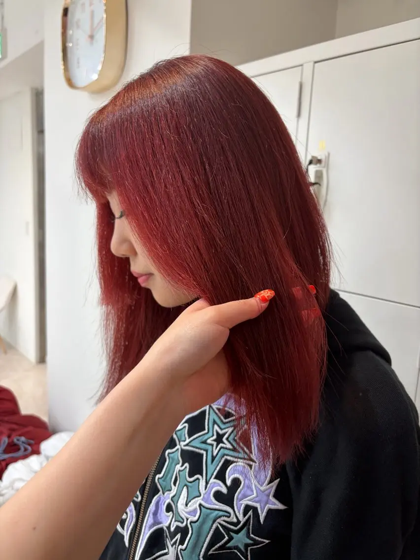 カラー レッドカラー カラーモデル募集中 YUWA...大宮のヘアスタイル