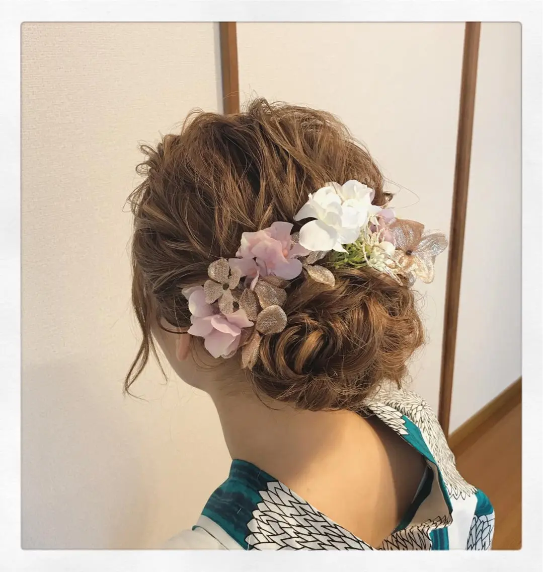 ロング ヘアアレンジ シールエクステ エクステ ロング 着付け KANA カナのマツエク・マツパデザイン