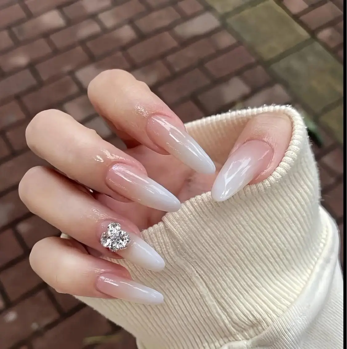 グラデーション+ミラー or フレンチ+ミラの写真
