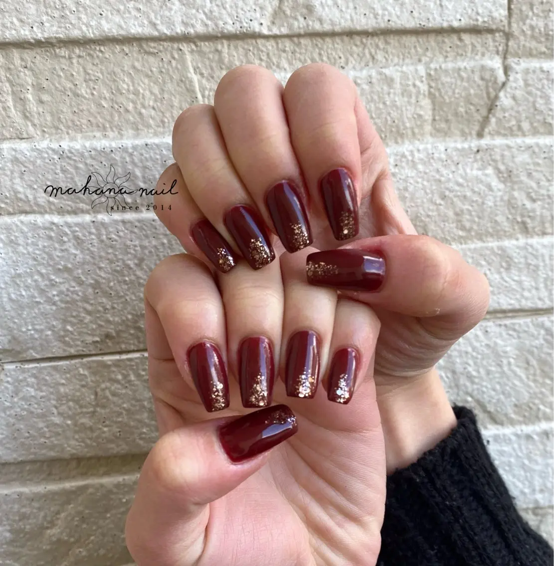ネイル ラメ(グリッター) ワンカラーネイル mahana nailのネイルデザイン
