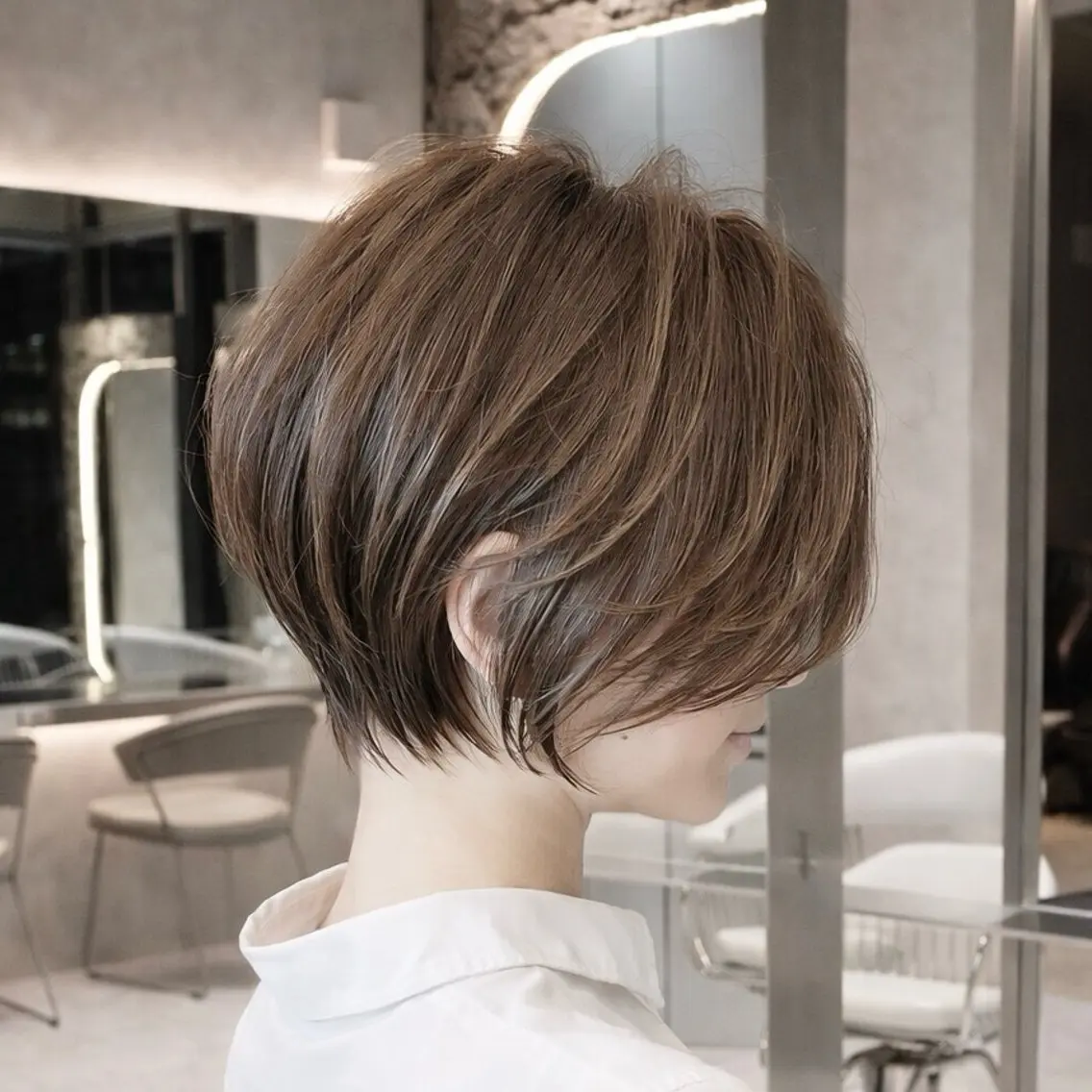 ショート カラー カット ヘアカラー トリートメント 《髪質改善✖️レイヤ ー🩶》ナオヤのヘアスタイル