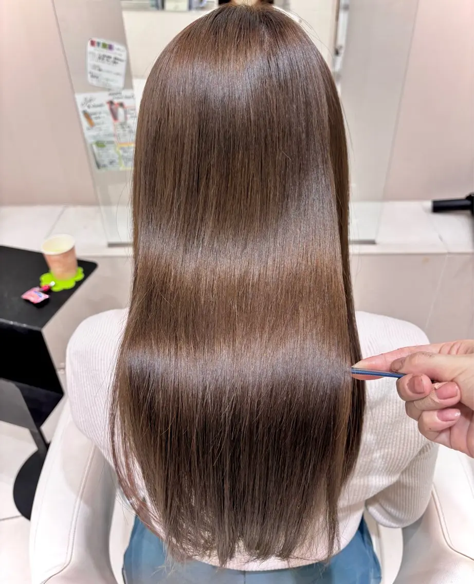 セミロング 髪質改善 トリートメント クリスマス ヘアカラー 🫧髪質改善🫧山口 碧のヘアスタイル