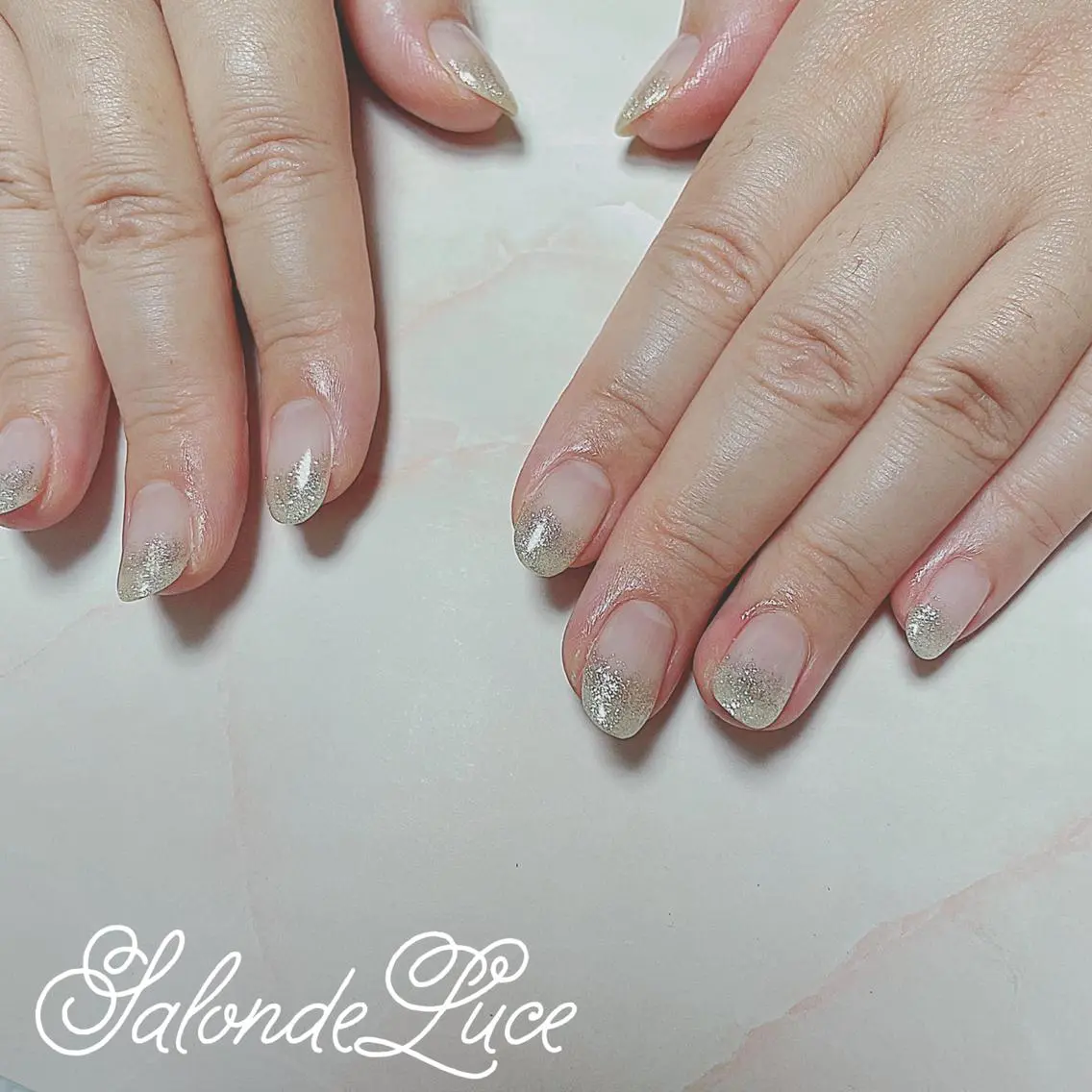ネイル グラデーション ラメ(グリッター) ラメグラデーション Salon de Luceのネイルデザイン