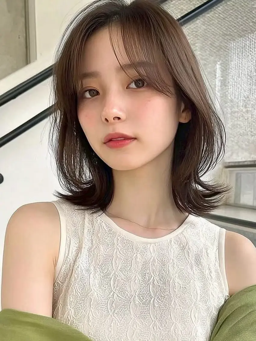 ミディアム カラー 神田 絢飛のヘアスタイル