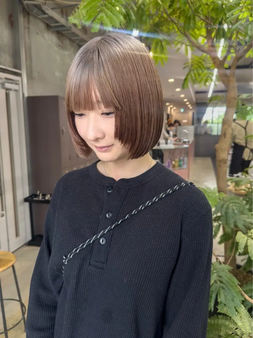 ミディアム カット ヘアカラー 森綱 悠 /栄/ショートのヘアスタイル
