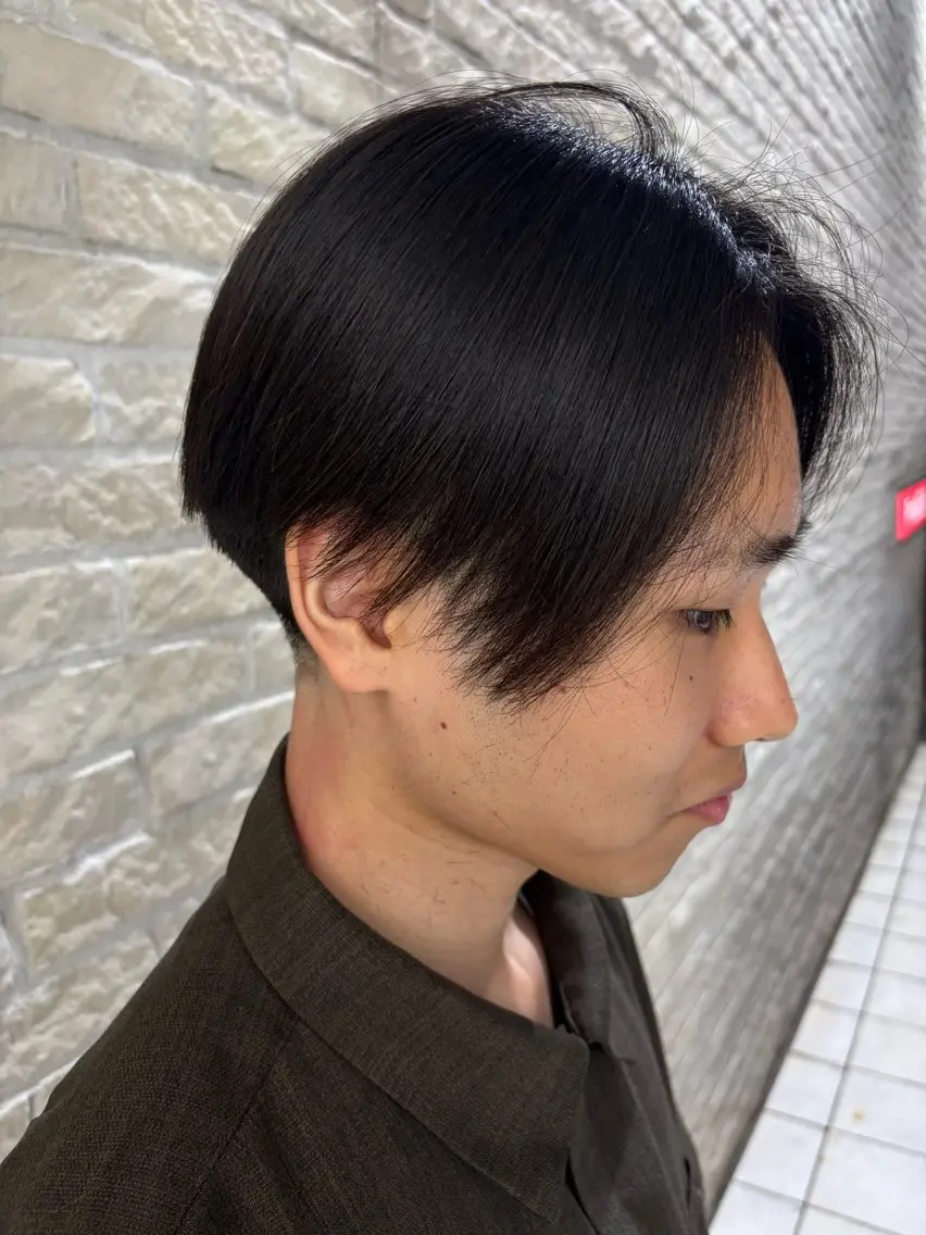 ミディアム メンズ カット 【メンズ特化】セン ターパート/保坂太一のヘアスタイル