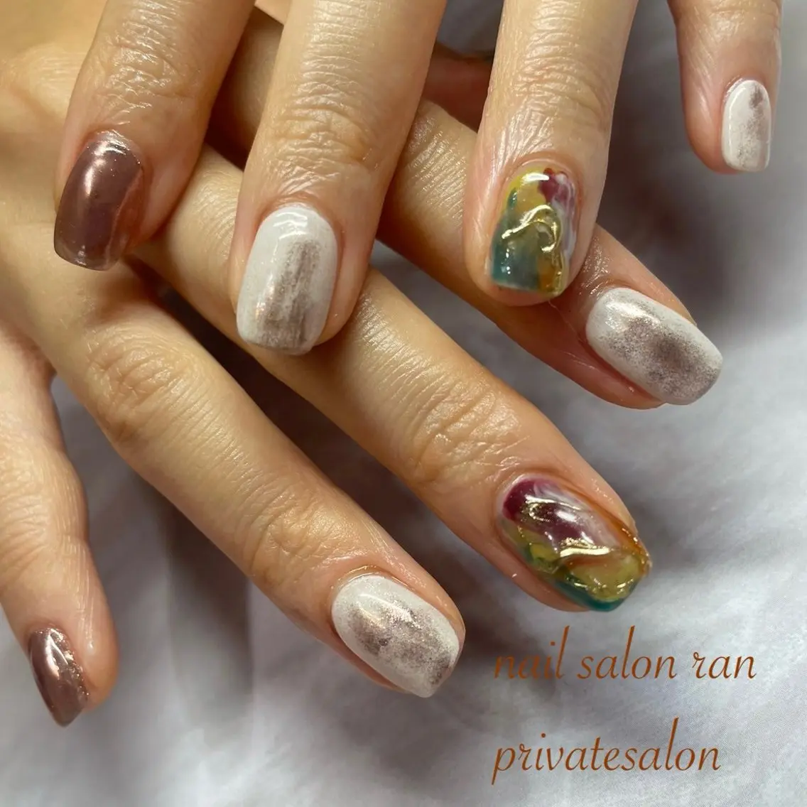 ネイル アートネイル ニュアンスネイル ハンドネイル ハンドケア nailsalon ranのネイルデザイン