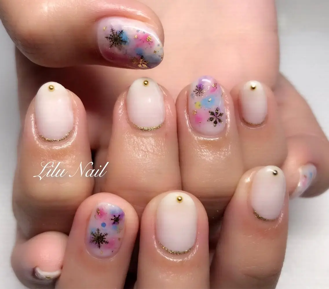 ネイル モチの良さ◉ フィルインネイル♡のネイルデザイン