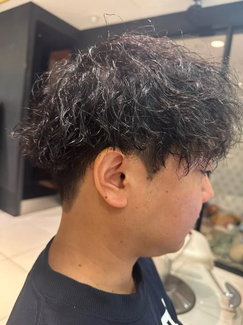 パーマ メンズ カット パーマ ヘアセット 市川メンズパーマ/ 透明感カラーKaiのヘアスタイル